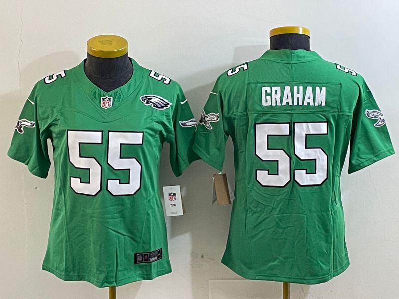 Youth Philadelphia Eagles 55 Graham Green three generations 2025 Nike Vapor Limited NFL Jersey style 3